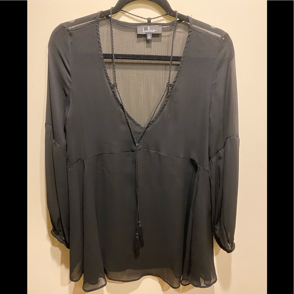 Black Shear Blouse